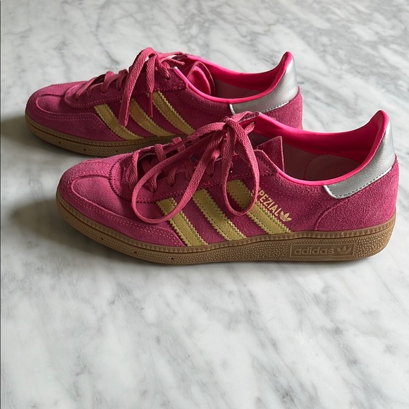 Adidas “Spezial” Pink and Yellow Retro Sneakers - Picture 5 of 8
